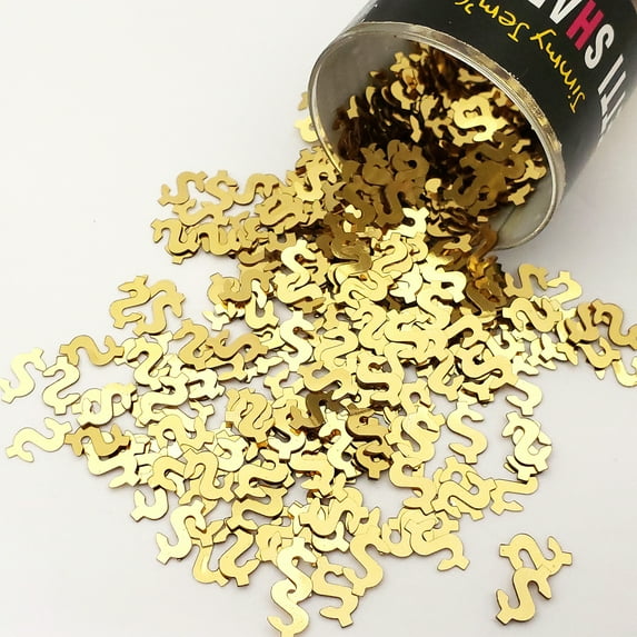 Confetti Dollar Sign Gold - Half Pound (8 oz) - CCL8891