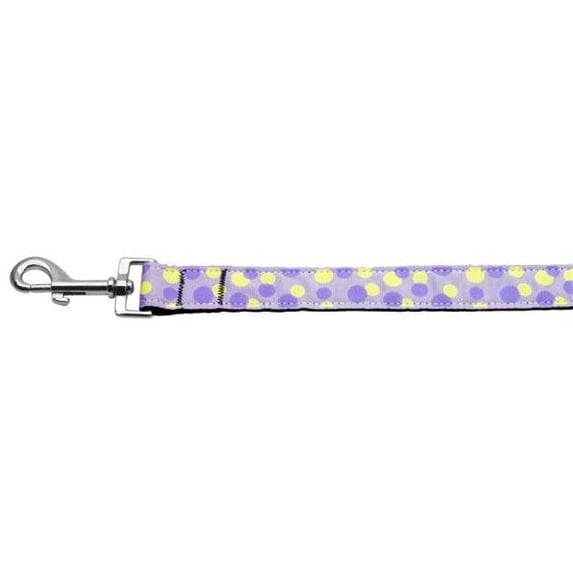 Confetti Dots Nylon Collar Lavender 1 wide 6ft Lsh