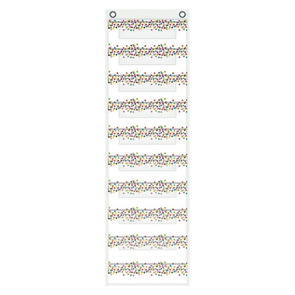 Confetti File Folder Pocket Chart - Educational - 17 Pieces