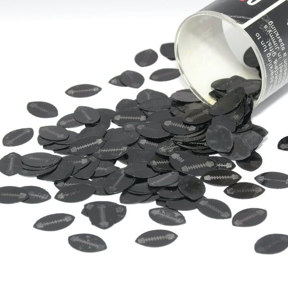 Confetti Football Black - Pouch (1/2 oz) - CCP9941