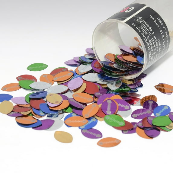 Confetti Football MultiColors Mix - Pouch (1/2 oz) - CCP9942