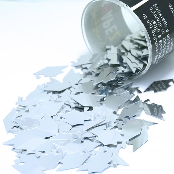 Confetti Grad Cap Silver - Half Pound (8 oz) - CCL8410