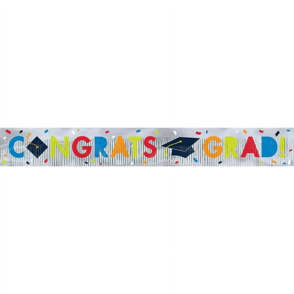 Confetti Graduate Foil Fringe Banner