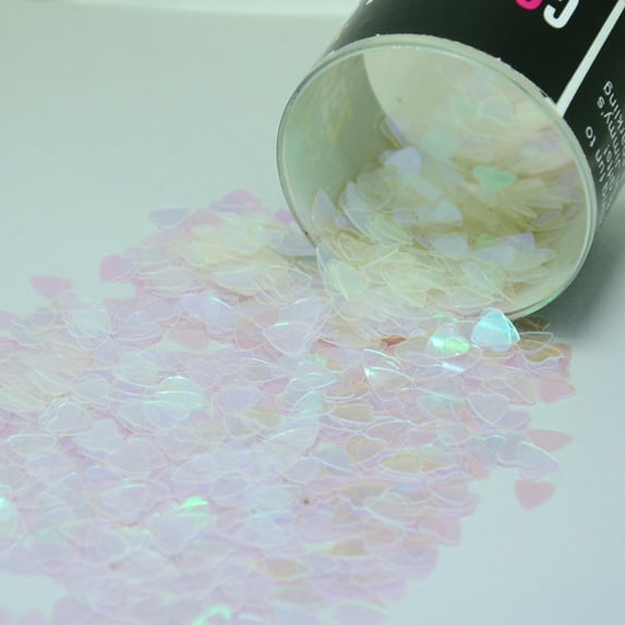 Confetti Heart 1/4" Iridescent - Half Pound (8 oz) - CCL8521