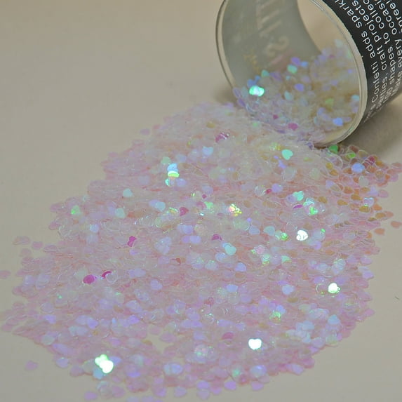 Confetti Heart 1/8" Iridescent - Half Pound (8 oz) - CCL9395