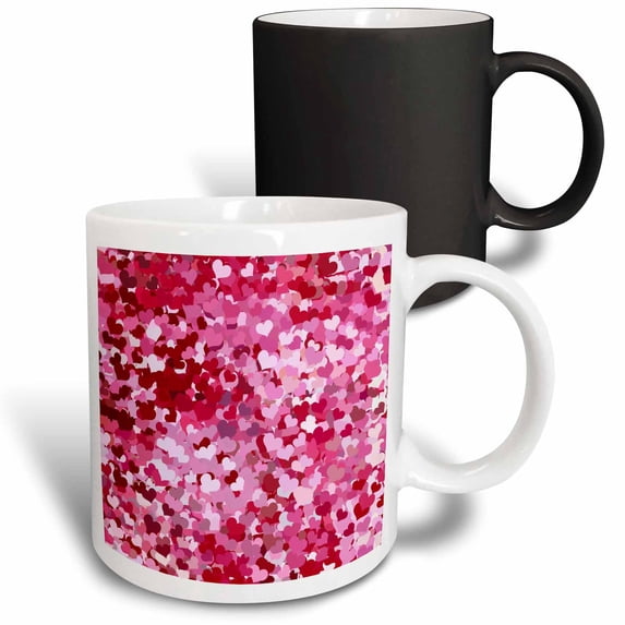 Confetti Hearts Pinks 11oz Magic Transforming Mug mug-9290-3