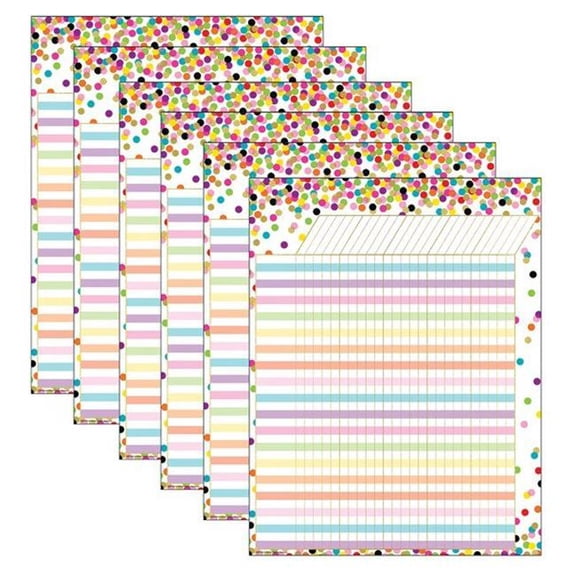 Confetti Incentive Chart - Pack of 6