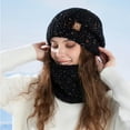 thumbnail image 1 of Confetti Knit Beanie for Women Chunky Soft Stretch Ear Protection Knitted Hat with Neck Warmer Matching Winter Set, 1 of 4