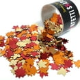 thumbnail image 1 of Confetti Maple Leaf 1/2" Orange, Reds - Pouch (1/2 oz) - CCP9424, 1 of 8