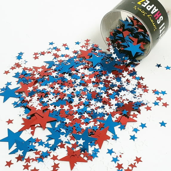 Confetti Mix - Galaxy Stars Red, White, Blue - Pouch (1/2 oz) - CCP8914