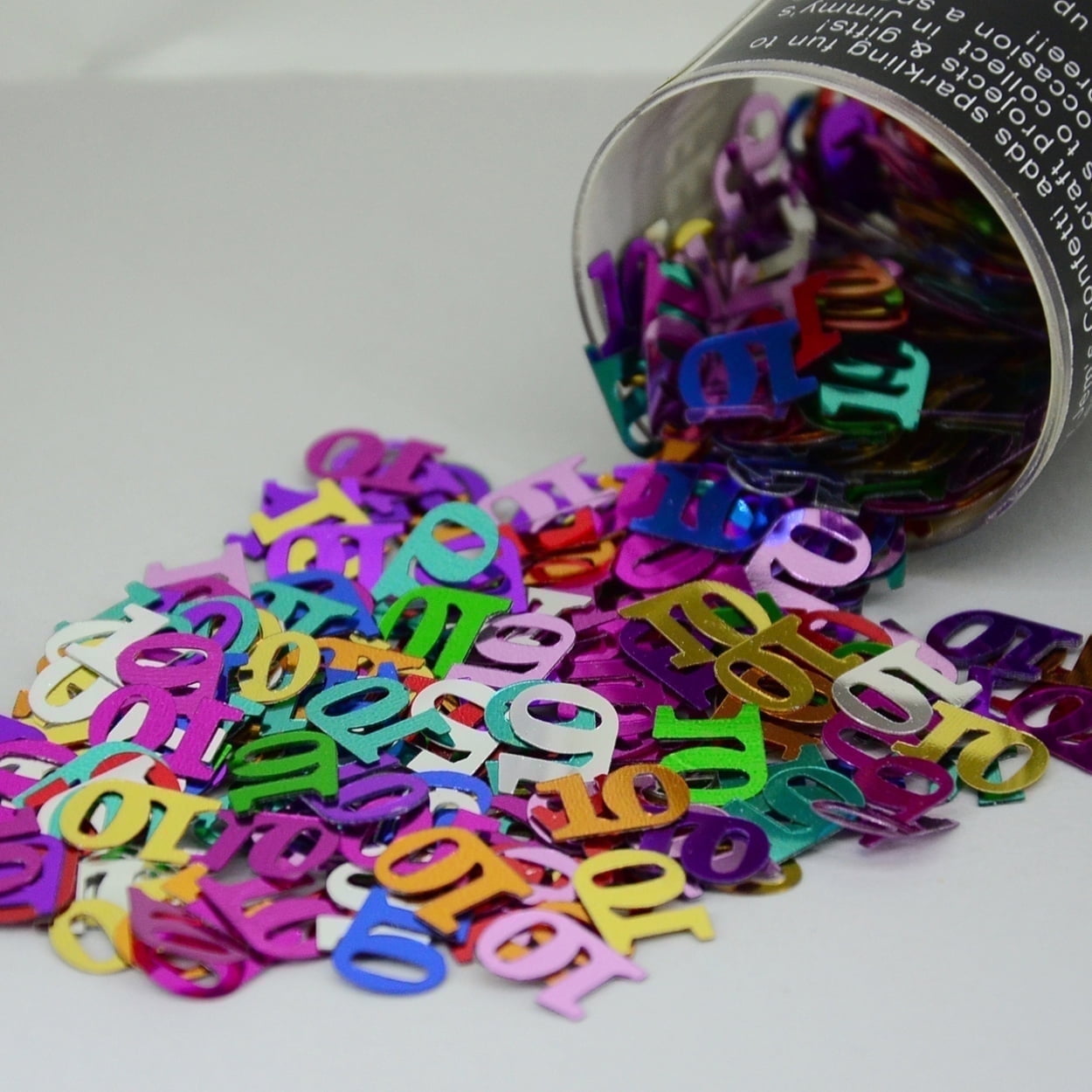 Confetti Number 10 Multicolor - Half Pound (8 oz) - #7108 - Walmart.com
