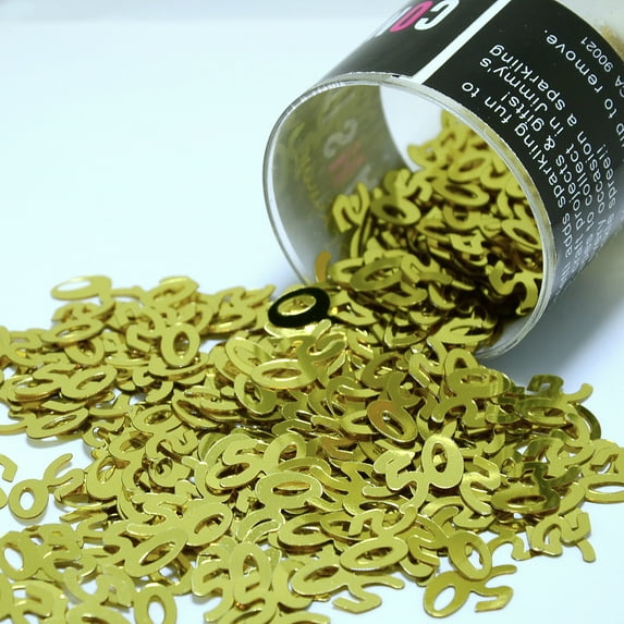 Confetti Number 50 Gold - Pouch (1/2 oz) - CCP7502