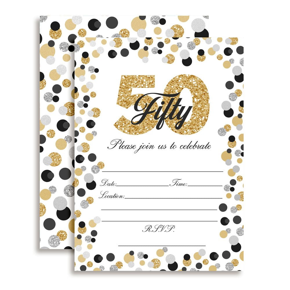 Surprise 50th Birthday Invitations Templates