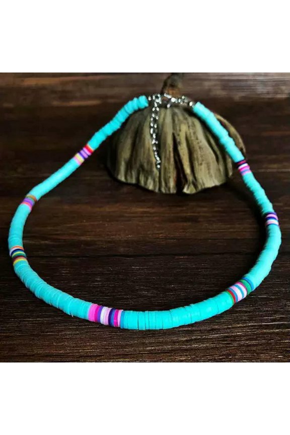 Confetti Rainbow Bead Choker Necklace Funfetti Short Boutique Women Jewelry Gift