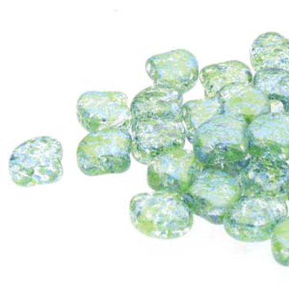 Confetti Splash Blue Green Ginko Beads GNK8700030-24404-TB