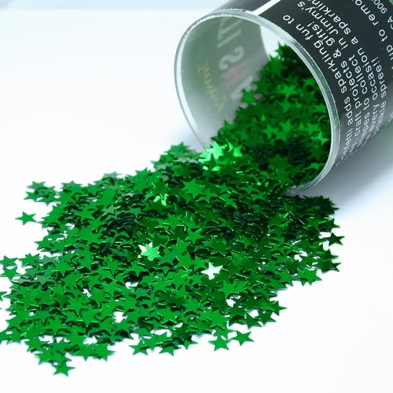 Confetti Star 1/4" Green - Half Pound (8 oz) - CCL8524