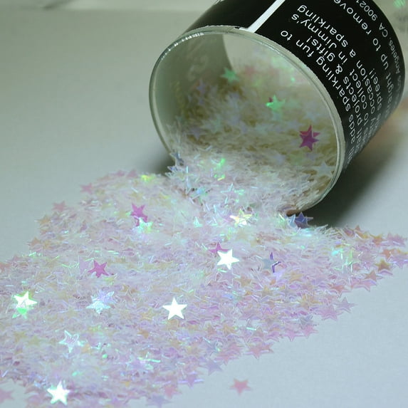 Confetti Star 1/4" Iridescent - Pouch (1/2 oz) - CCP8515