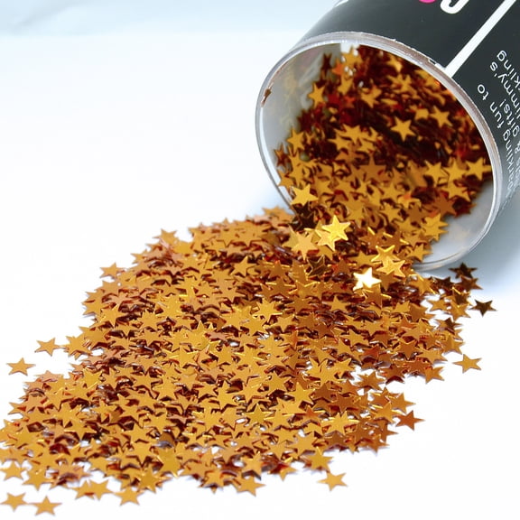 Confetti Star 1/4" Orange - Pouch (1/2 oz) - CCP8955