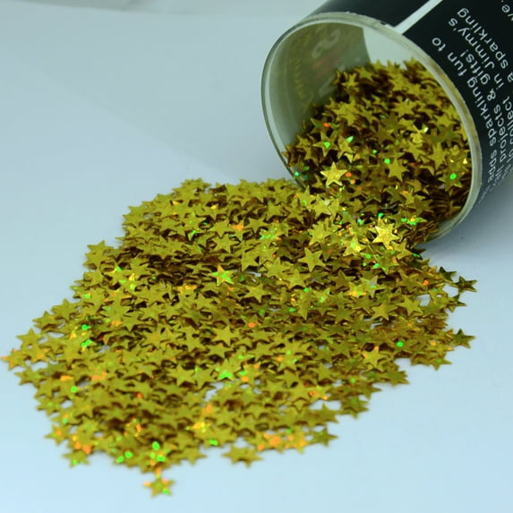 Confetti Star 1/4" Prisma Gold - Pouch (1/2 oz) - CCP9081