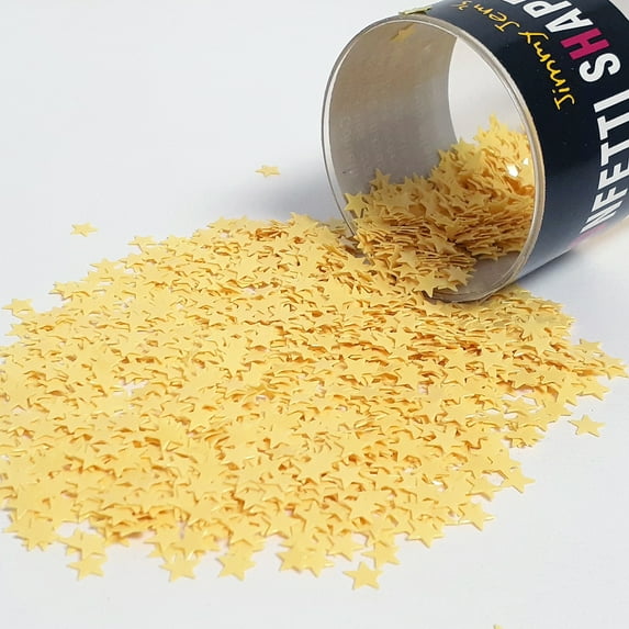 Confetti Star 1/4" Yellow - Half Pound (8 oz) - CCL9903