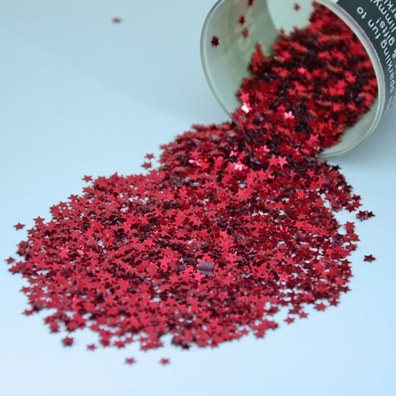 Confetti Star 1/8" Red - Pouch (1/2 oz) - CCP9397