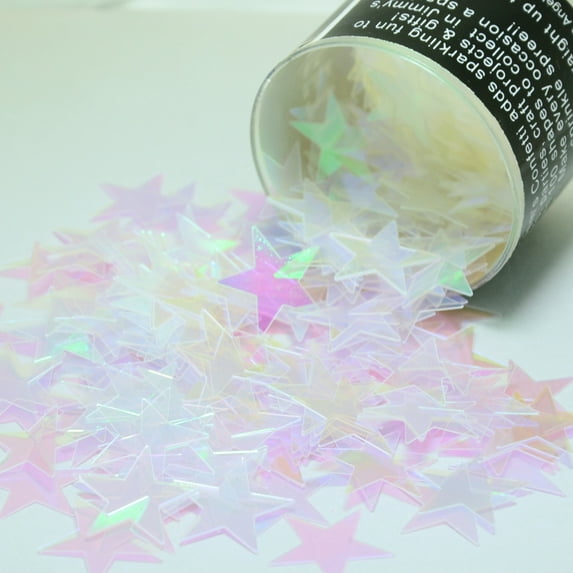 Confetti Star 3/4" Iridescent - Pouch (1/2 oz) - CCP8572