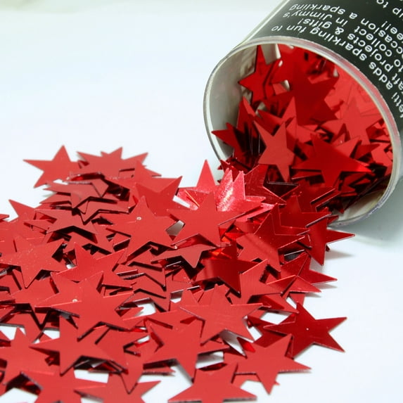 Confetti Star 3/4" Red - Pouch (1/2 oz) - CCP8573