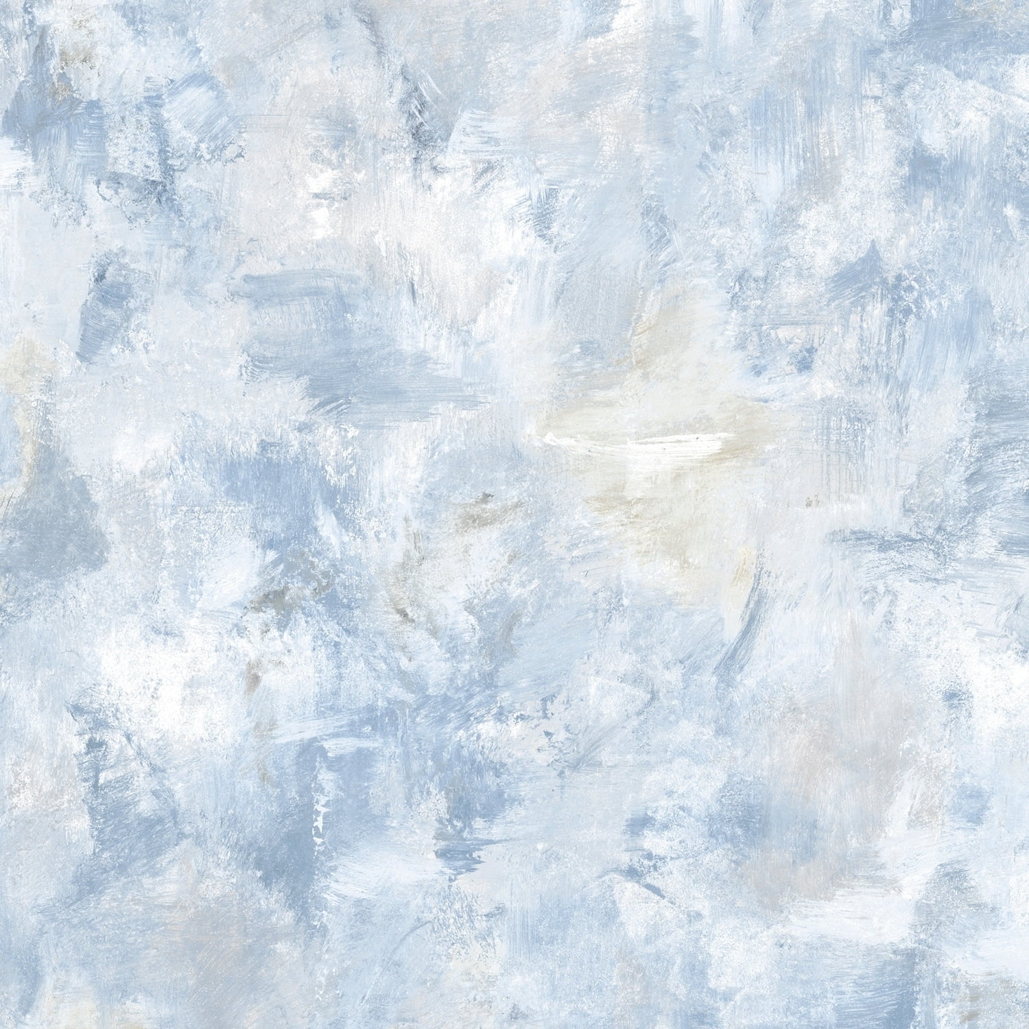 Blue and Gray Abstract Brushstroke Vinyl Wallpaper