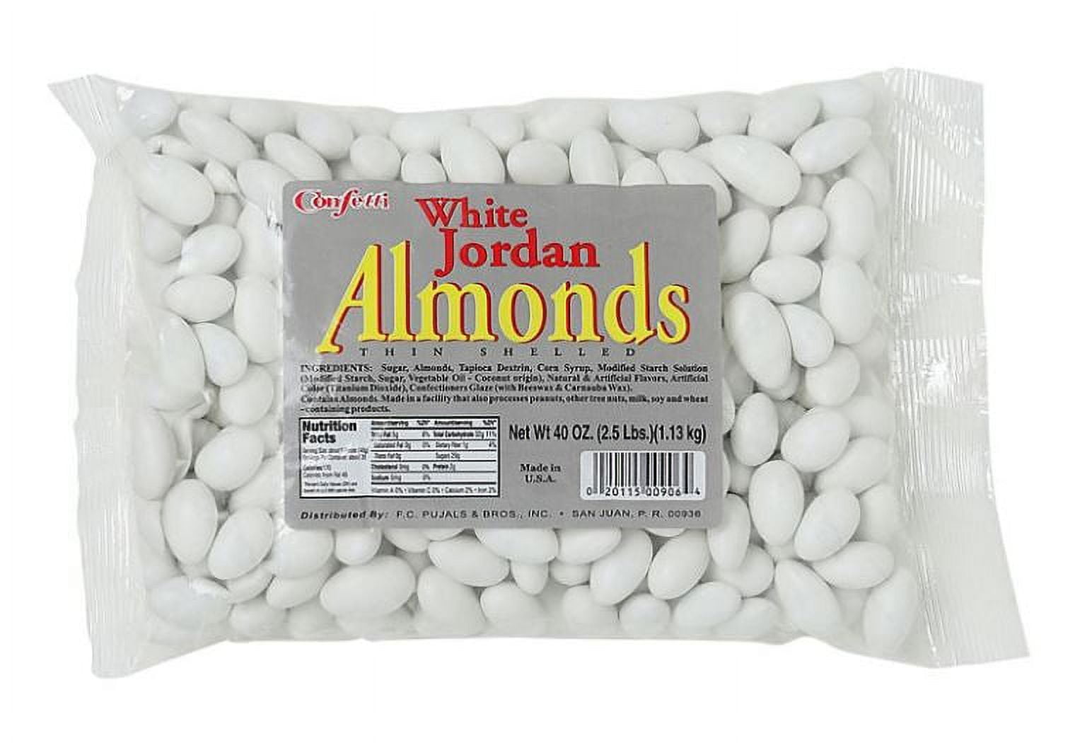 Confetti White Jordan Almonds - 2.5 lbs. - Walmart.com
