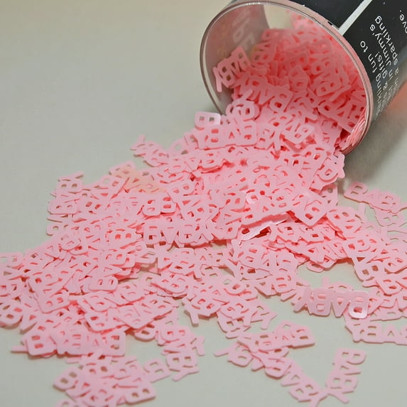 Confetti Word BABY Pink Pastel - Half Pound (8 oz) - CCL7833