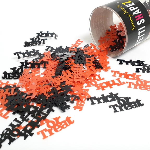 Confetti Word Trick or Treat Black/Orange Mix - Pouch (1/2 oz) - CCP7888