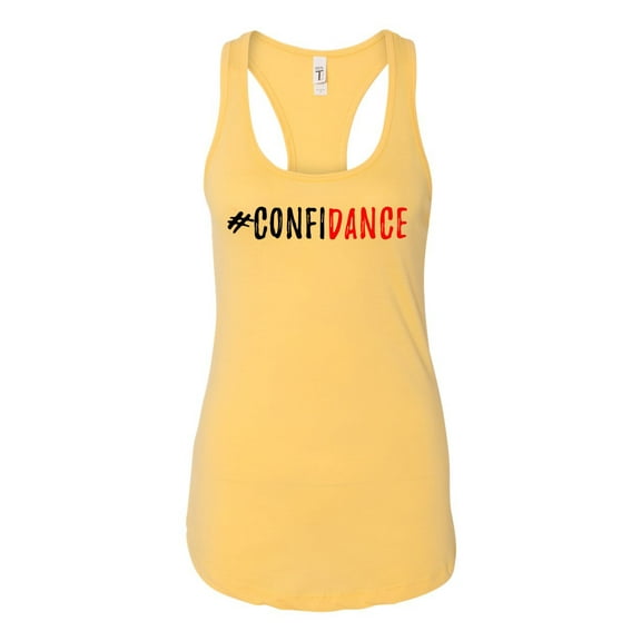 Confidance Ladies Racerback Tank Top-Banana Cream-xs