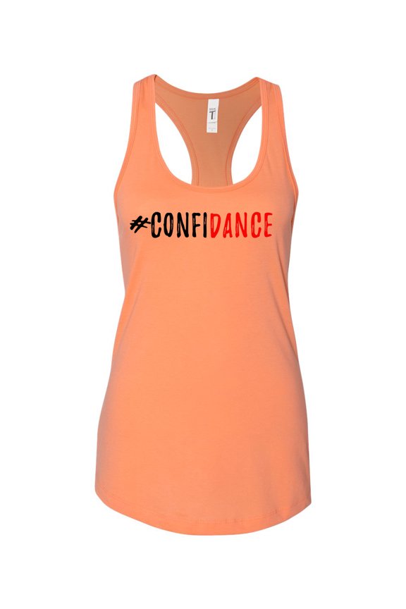 Confidance Ladies Racerback Tank Top-Light Orange-small