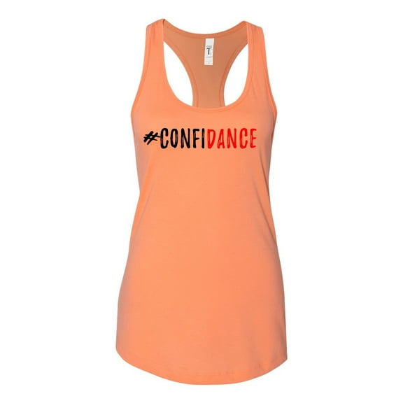 Confidance Ladies Racerback Tank Top-Light Orange-xxl