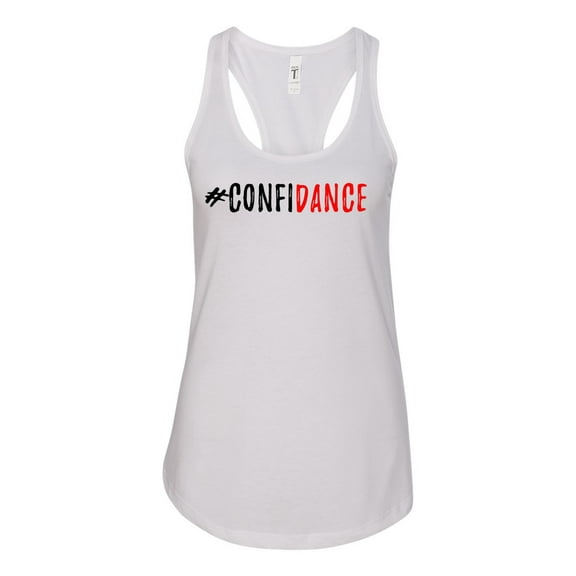 Confidance Ladies Racerback Tank Top-White-medium