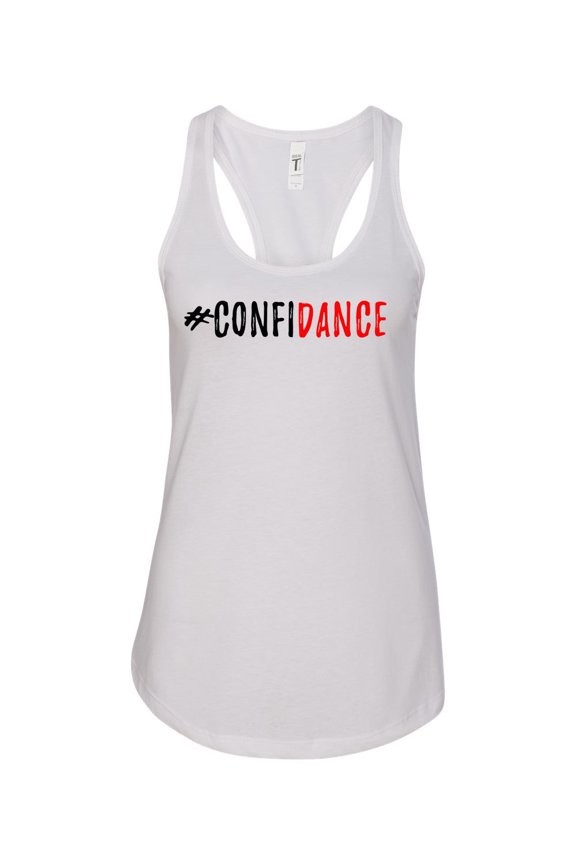 Confidance Ladies Racerback Tank Top-White-medium
