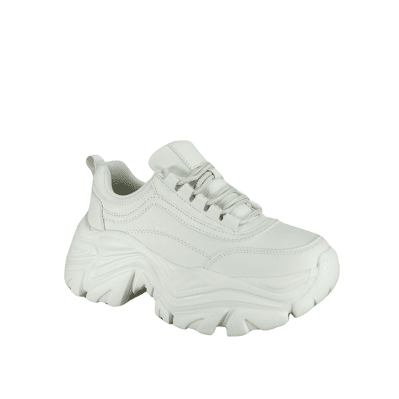 Confidence-02 Women's Casual Wedge Lace Up Platform Fashion Sneakers Stylish Cute Chunky Dad Walking Shoes