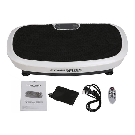 Confidence 3D Dual Motor Vibrating Platform Exercise Machines, White