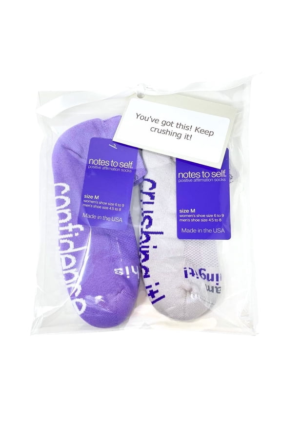 Confidence + Crushing It - 2 Pairs of Affirmation Socks Gift Set