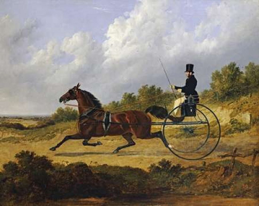 Confidence Drawing a Gig Driven By a Groom Canvas Art - John Frederick Herring (24 x 30)