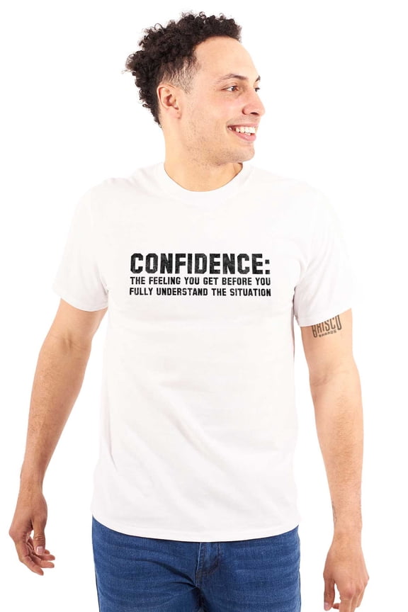 Confidence Fake Definition Sarcastic Men's Graphic T Shirt Tees Brisco Brands S