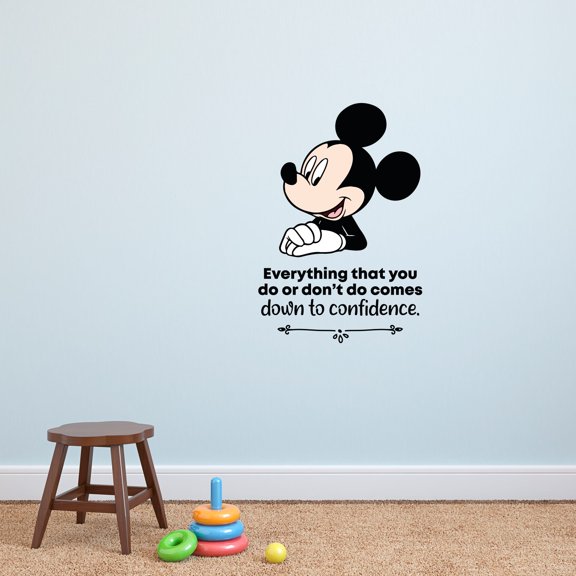 Confidence Life Quote Cartoon Quotes Decors Wall Sticker Art Design Decal for Girls Boys Kids Room Bedroom Nursery Kindergarten Home Decor Stickers Wall Art Vinyl Decoration (10x10 inch)