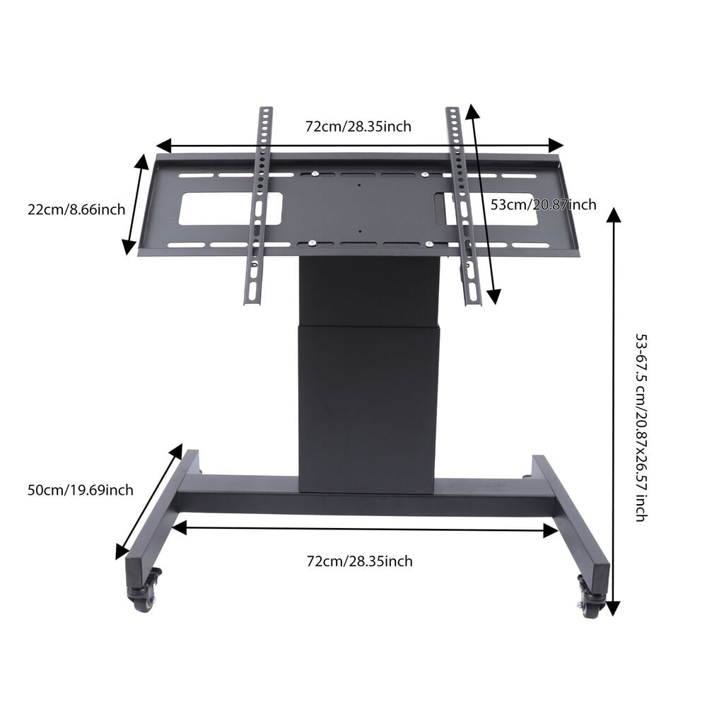 Confidence Monitor Stand Rolling TV Stand with Height Adjustment and 0
