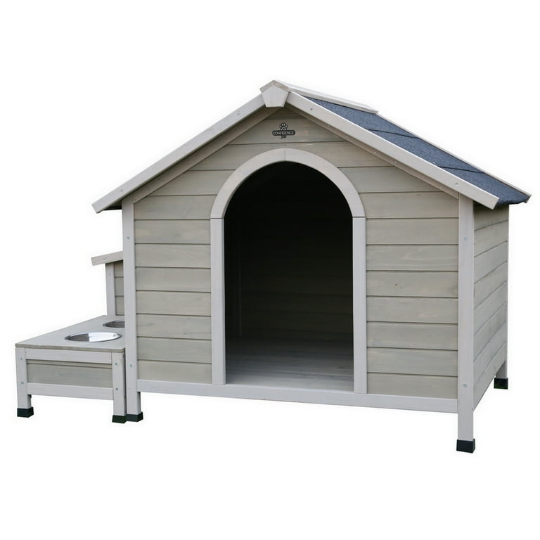 Confidence Pet Wooden Dog Kennel with Water Bowls Walmart