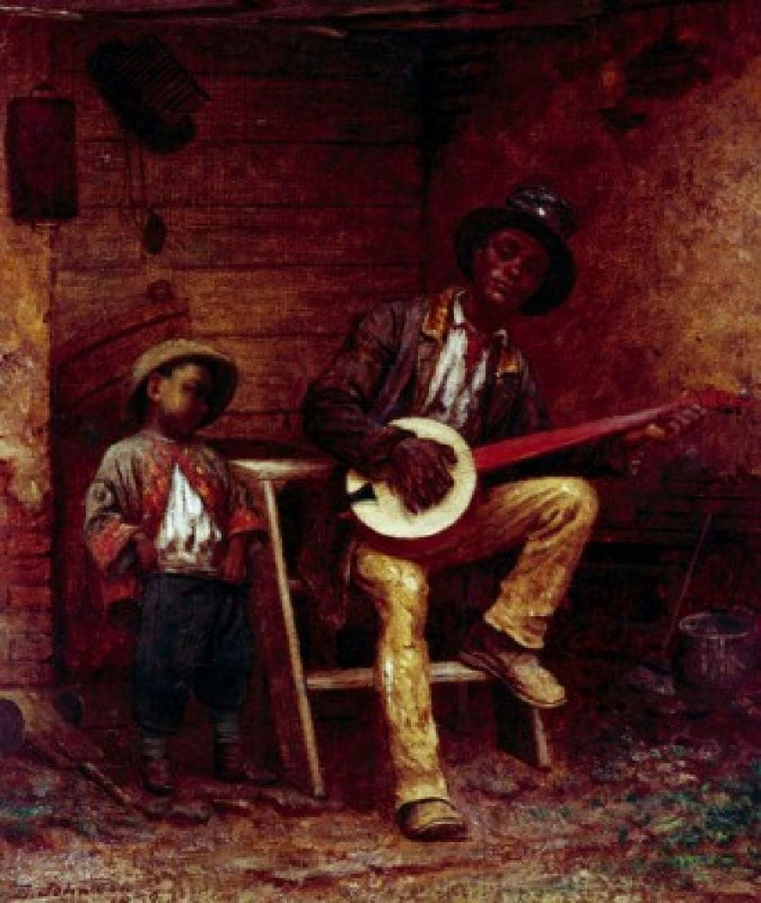 Confidence and Admiration Eastman Johnson (1824-1906 American) Canvas Art - Eastman Johnson (18 x 24)