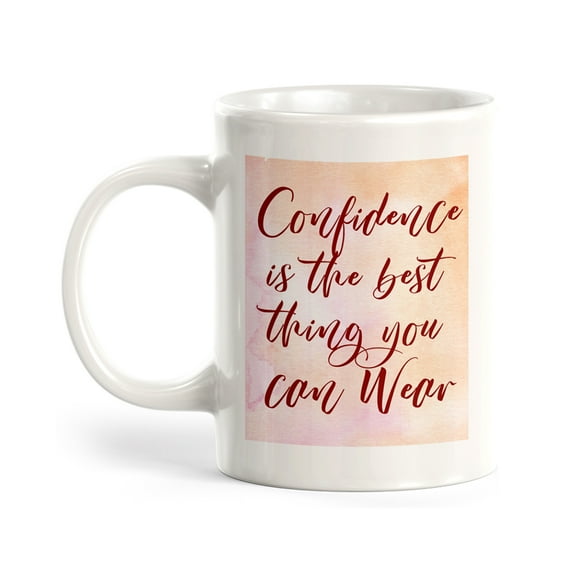 Confidence is the best thing you can wear Watercolor 11oz Coffee Mug