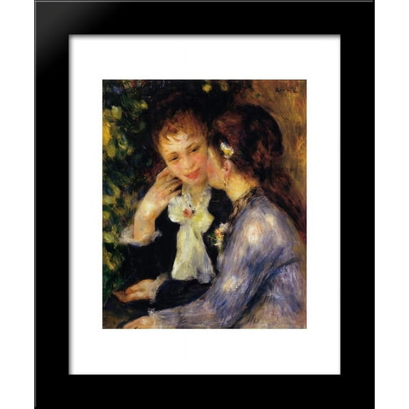 Confidences 20x24 Framed Art Print by Renoir, Pierre Auguste