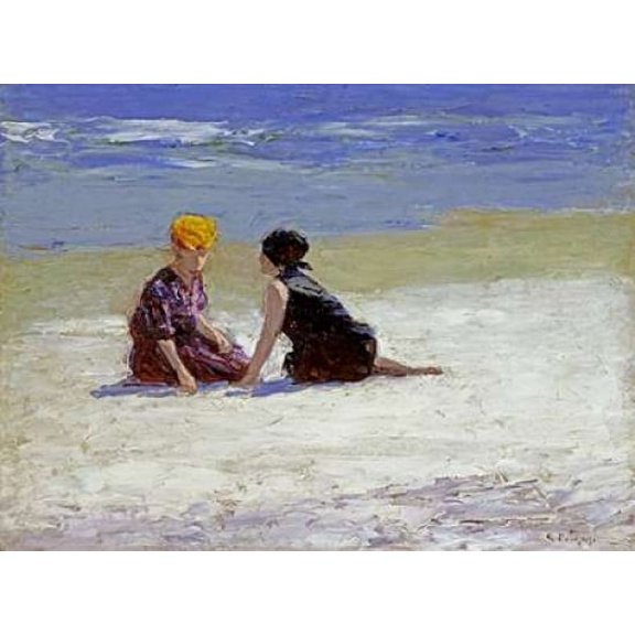 Confidences Canvas Art - Edward Henry Potthast (18 x 24)