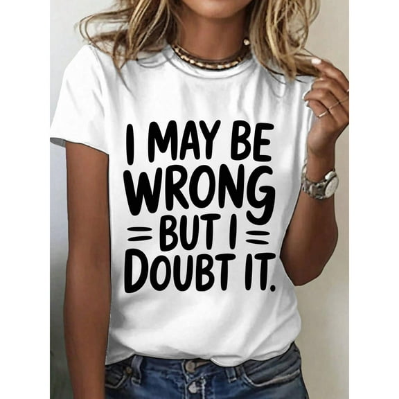 Confident Attitude Graphic Tee T-Shirt Fashion and comfortable Casual Short Sleeve Crew Neck White S-5XL