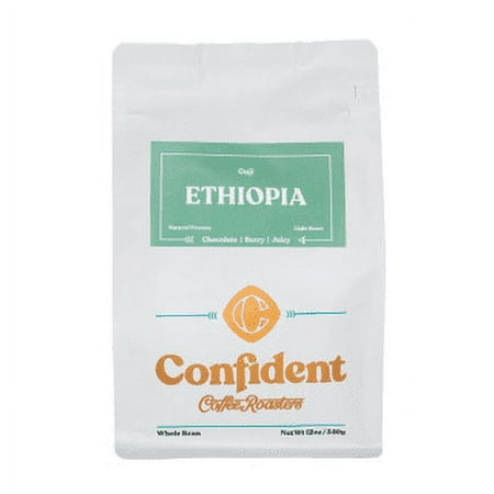 Confident Coffee - Ethiopia, Whole Bean Coffee, Light Roast, 12oz